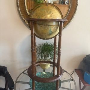 COPY - Vintage 12" Cram's Imperial World Globe on 36” Powell  Wooden Stand